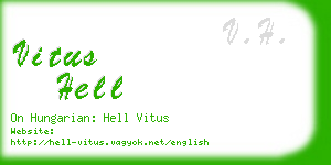 vitus hell business card